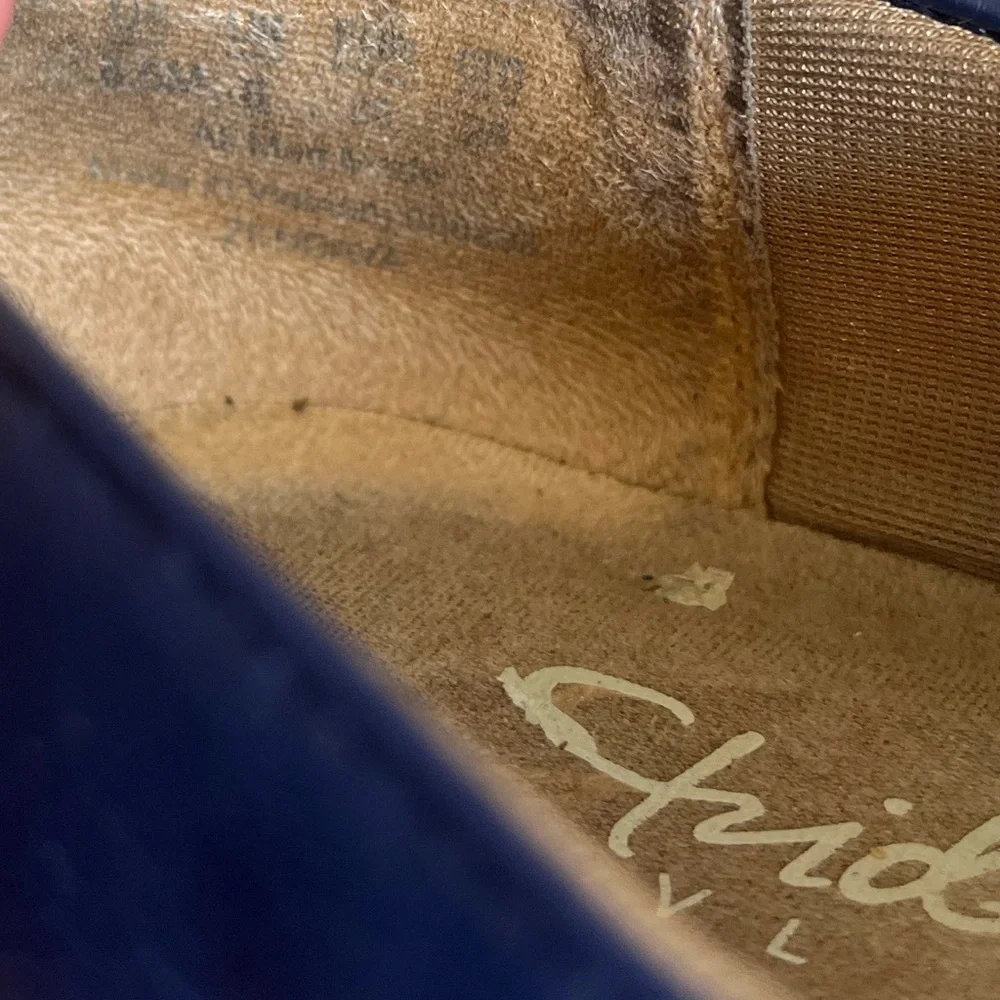 Life Stride 8.5 Velocity 2.0 Blue Leather Loafer Smooth Office Preppy City Fall